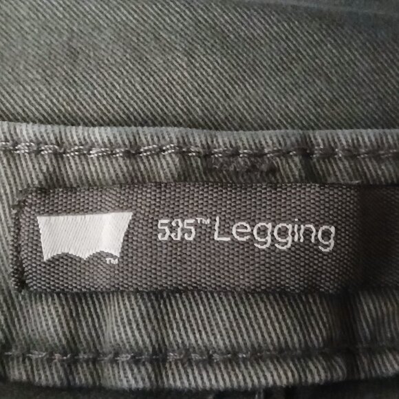 Levi's 535 Legging Jeans Size 11 Marbled Gray Denim Stretch - Picture 9 of 11